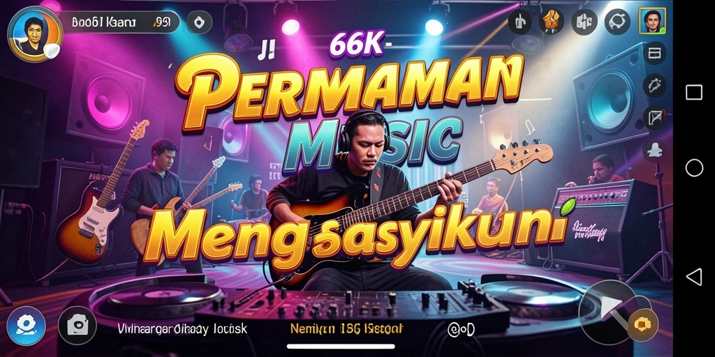 Screenshot 66K menampilkan gameplay interaktif dan seru dalam dunia musik.