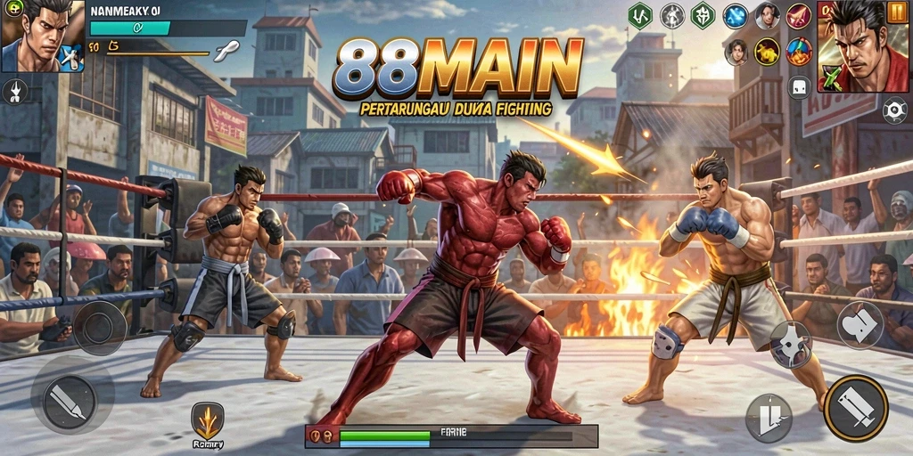 Gameplay seru 88MAIN dengan aksi pertarungan yang mendebarkan.