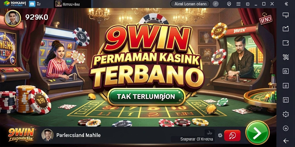 Screenshot gameplay 9WIN menampilkan berbagai permainan kasino yang menarik.