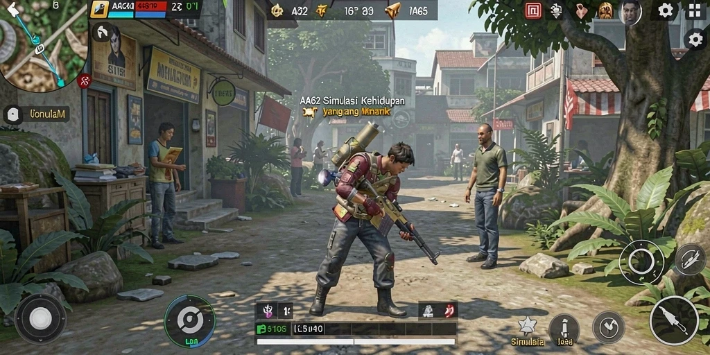 Tampilan gameplay AA62 yang menawan dan interaktif.