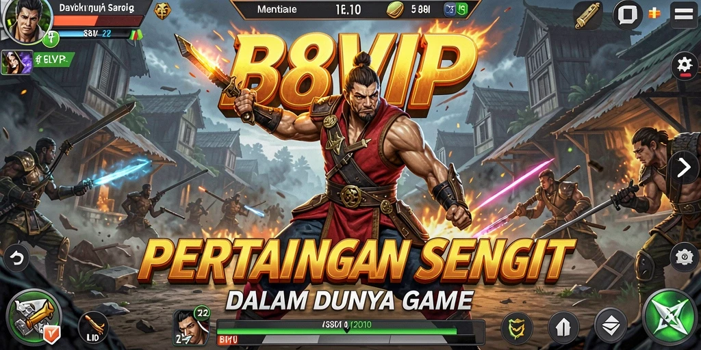 Tampilan seru pertarungan karakter di B8VIP.