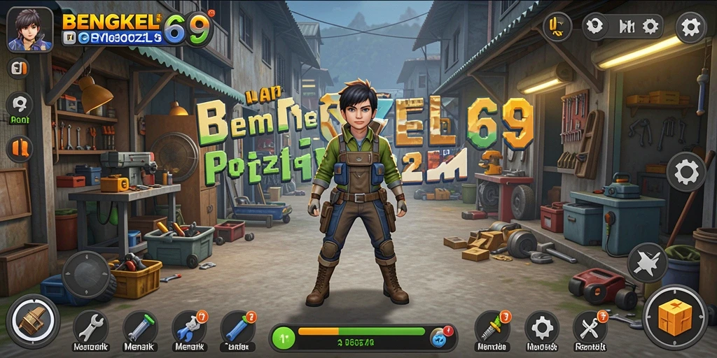 Tampilan gameplay menarik dalam BENGKEL69 dengan berbagai puzzle.