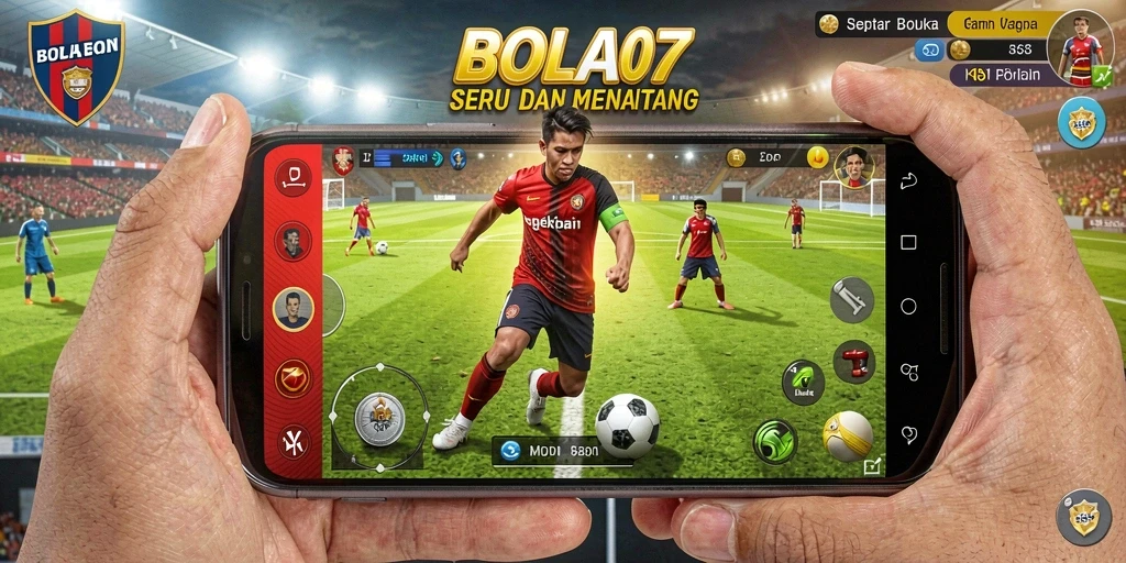 Tampilan gameplay <strong>BOLA07</strong> yang seru dan kompetitif di lapangan.
