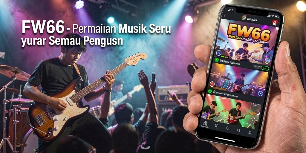 Screenshot menunjukkan gameplay interaktif dari FW66 dalam permainan musik.