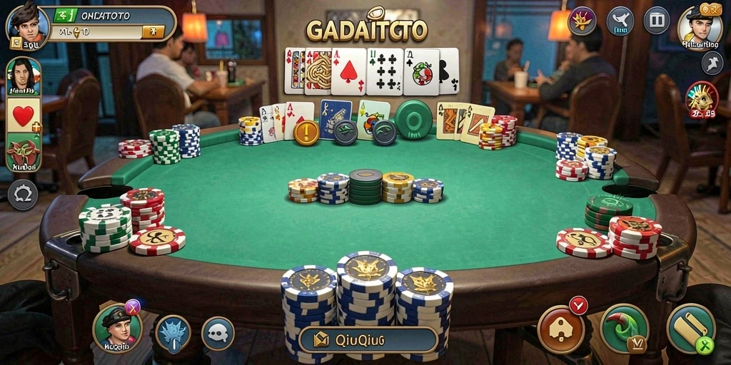 Gameplay QiuQiu yang penuh aksi dan kompetisi.