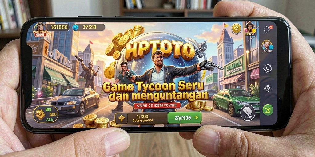 Tampilan gameplay menarik dari HPTOTO dengan berbagai usaha yang bisa dikelola.