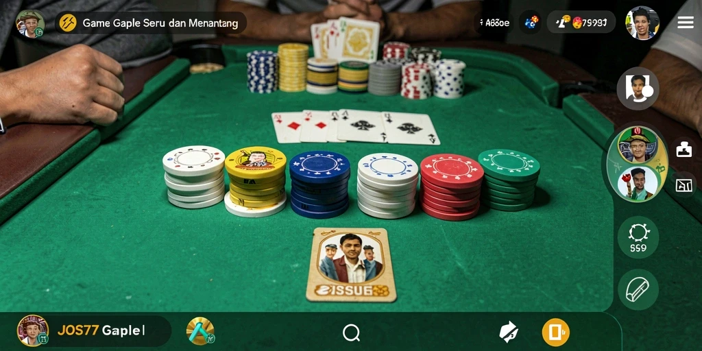 Tampilan gameplay Gaple yang menarik dan interaktif.