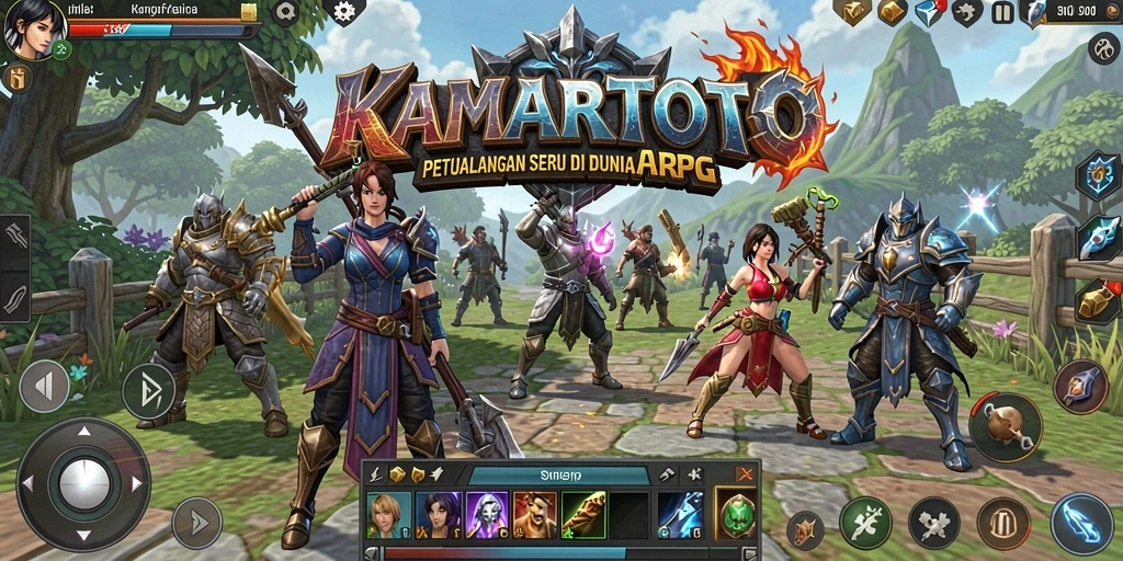Screenshot gameplay KAMARTOTO menampilkan aksi seru dalam pertempuran ARPG.