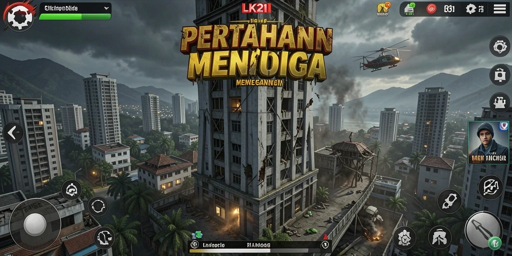 Tangkapan layar gameplay menegangkan Tower Defense LK21.