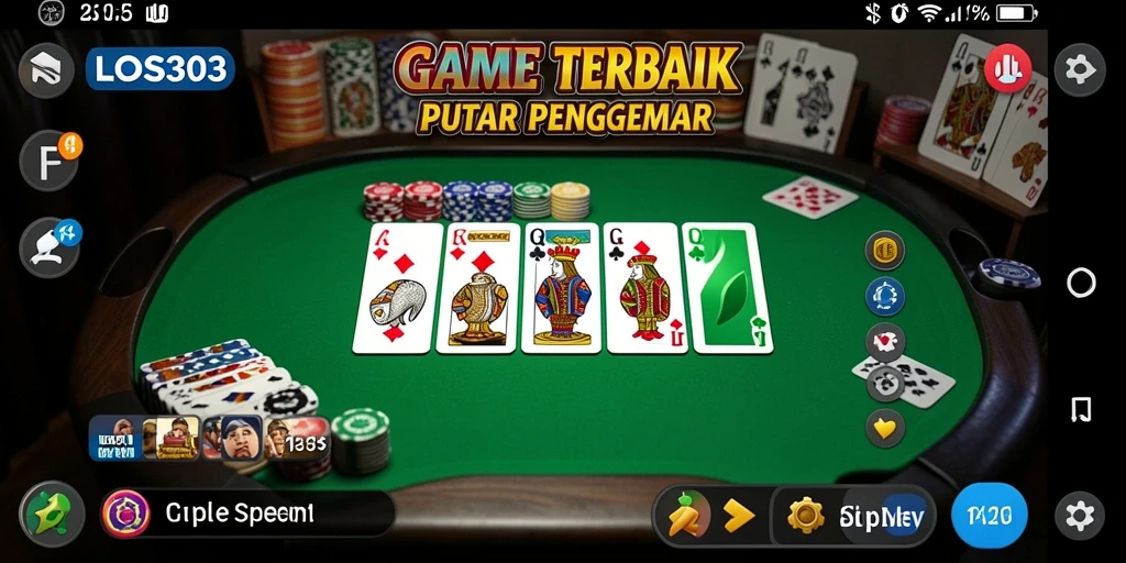 Tampilan gameplay Gaple yang seru dan menarik di LOS303.