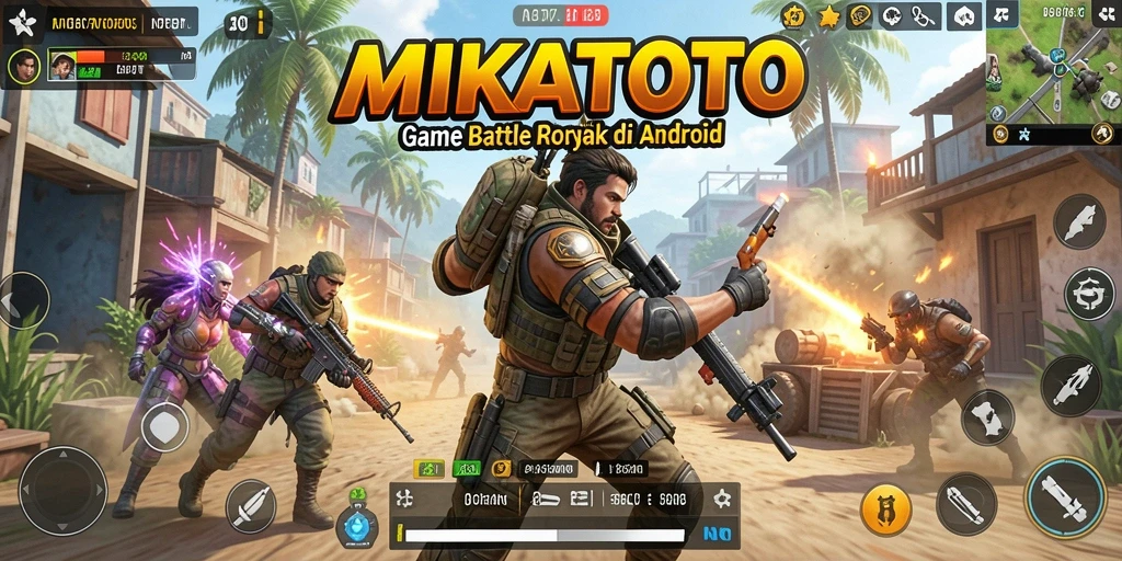 Tampilan gameplay menegangkan di MIKATOTO saat bertempur dengan musuh.