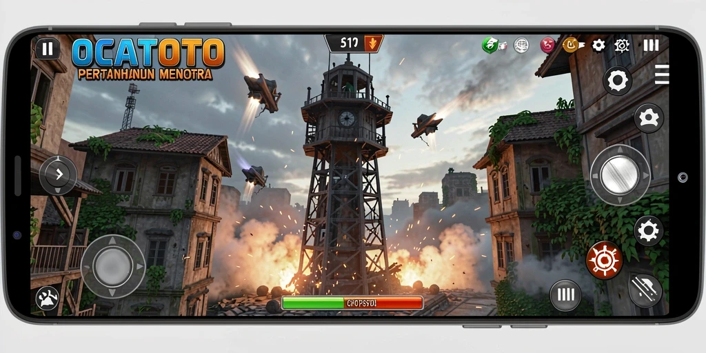 Tangkapan layar OCATOTO menampilkan aksi seru dalam gameplay Tower Defense.