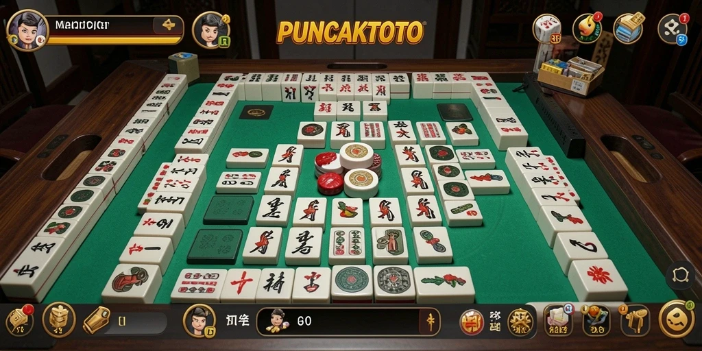Tangkapan layar PUNCAKTOTO menampilkan gameplay Mahjong yang seru dan menarik.