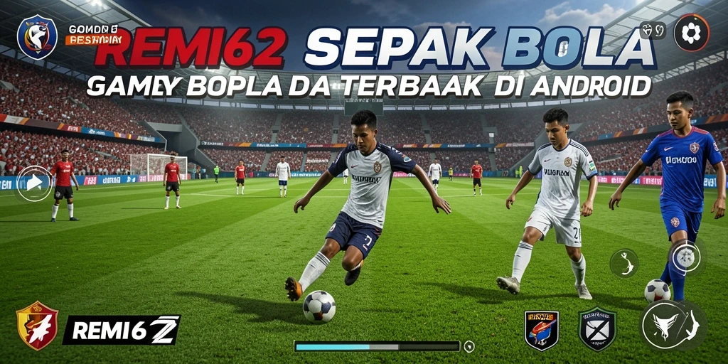 Tampilan gameplay seru di lapangan sepak bola.