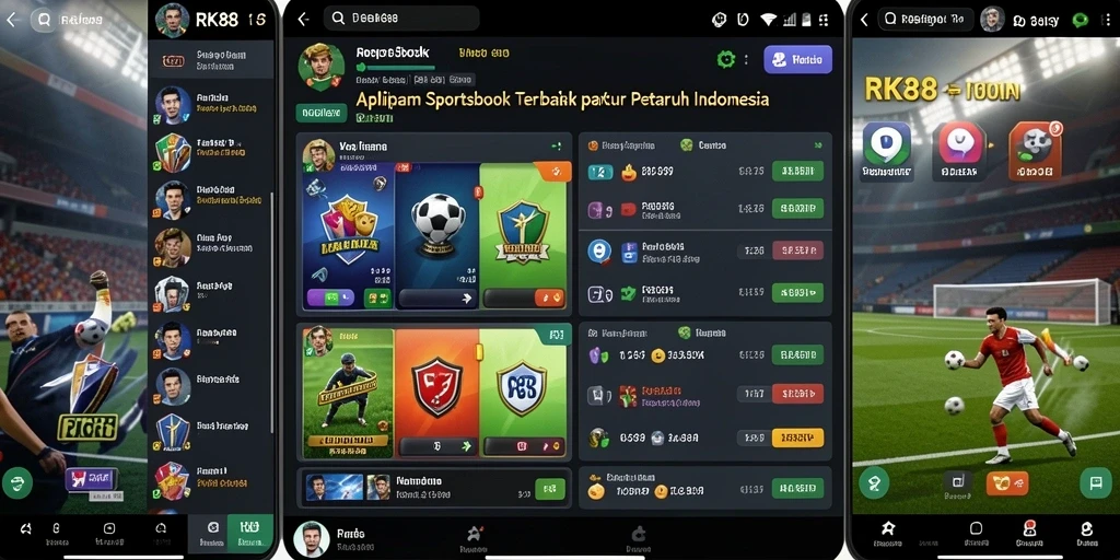 Screenshot menampilkan gameplay menarik dari RK88 di kategori Sportsbook.