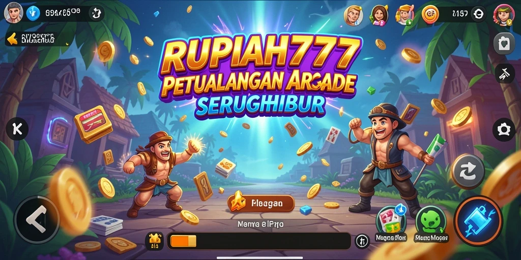 Tangkapan layar utama RUPIAH777 menampilkan aksi seru gameplay Arcade.