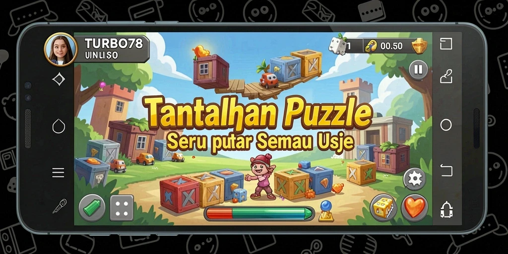 Screenshot gameplay TURBO78 yang menampilkan berbagai tantangan Puzzle.