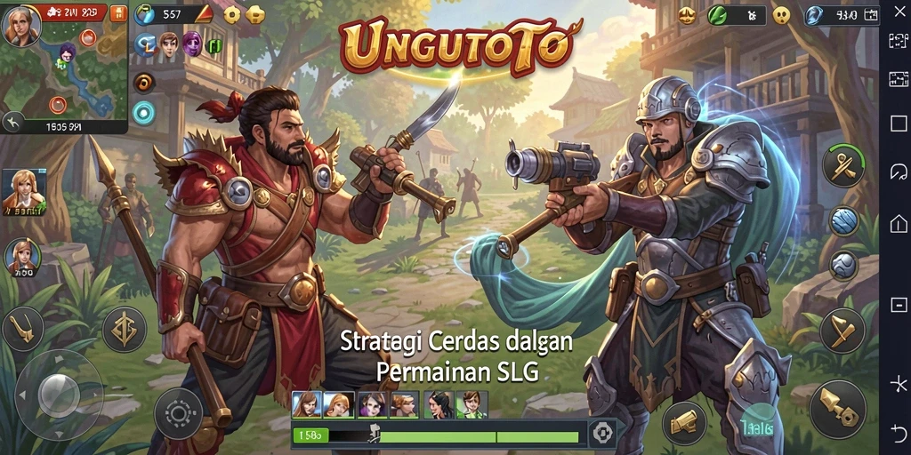 Screenshot utama UNGUTOTO dengan tampilan gameplay SLG yang menarik.